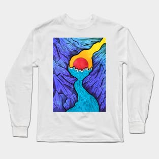 River Sea Cave Long Sleeve T-Shirt